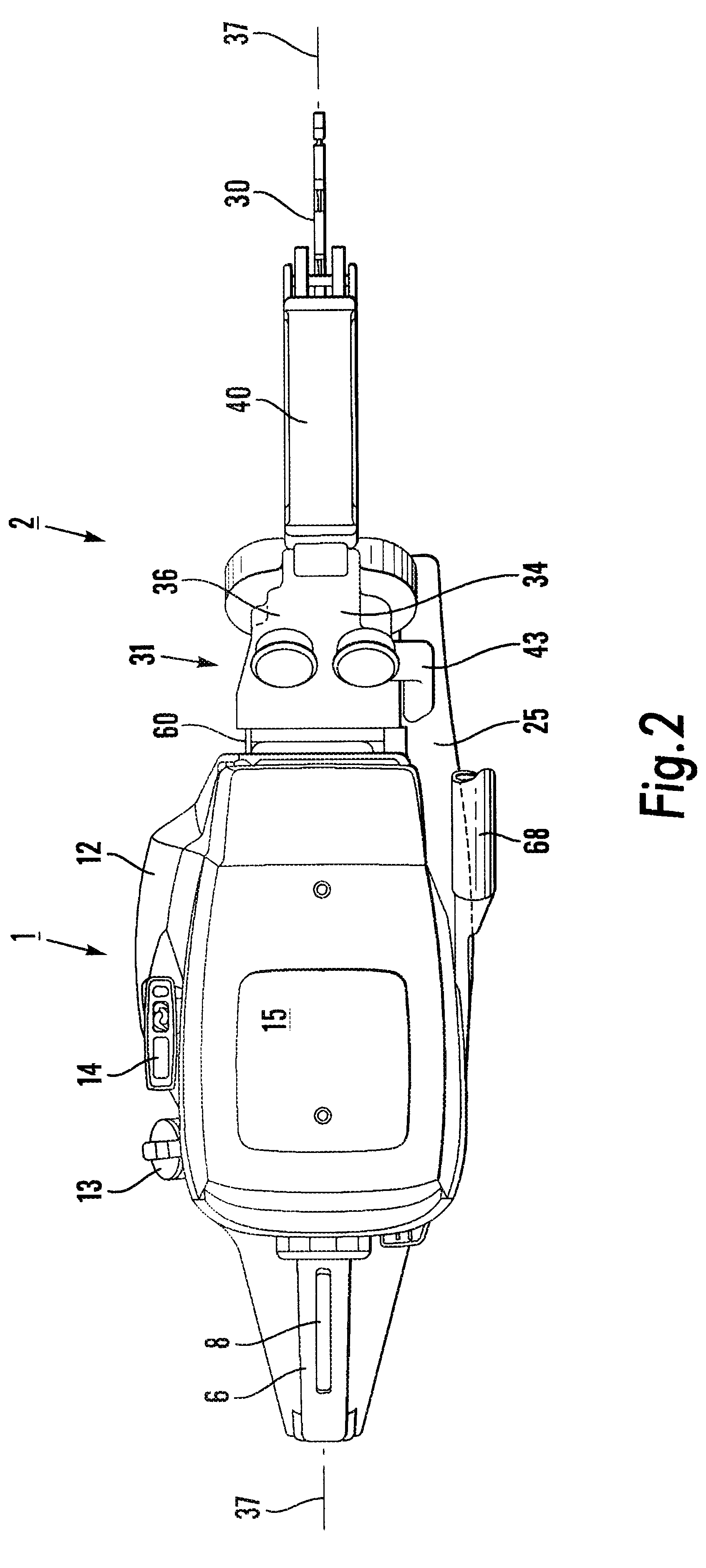 Portable, combustion engine powered cutting or sawing machine