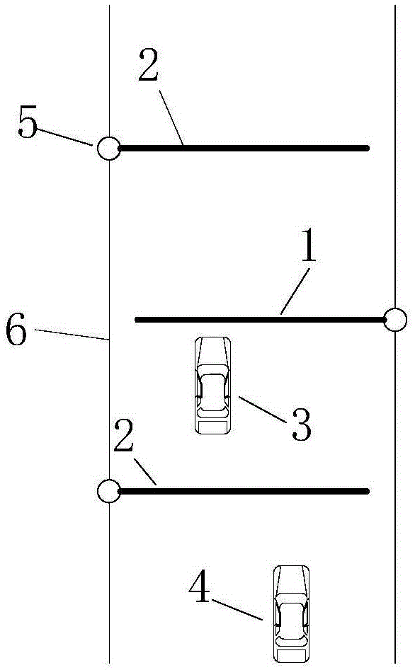 Lamplight assisting vehicle distance judgment system and method for dense fog region of expressway