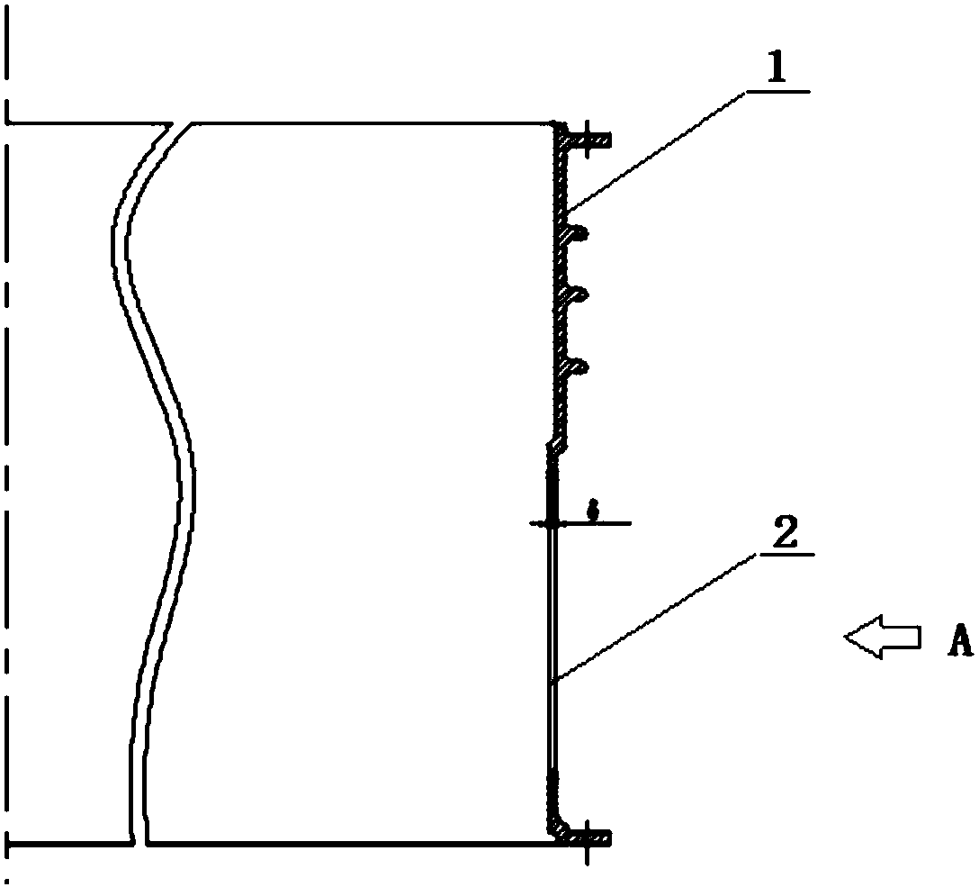 Machining method of low-pressure compressor casing