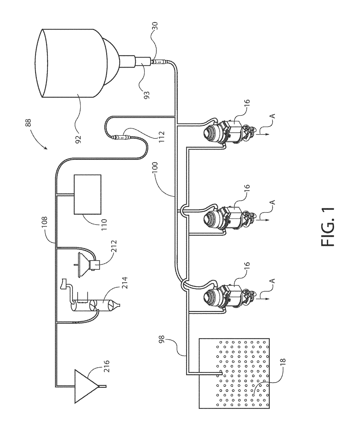 Resin delivery apparatus and method with plural air flow limiters