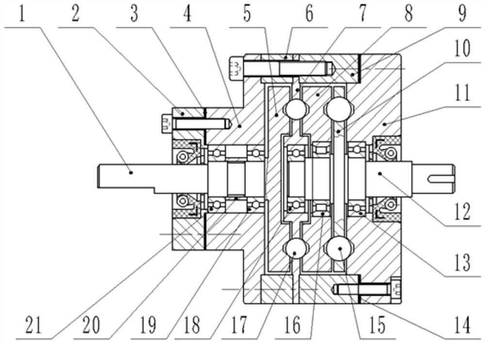 A two-stage integrated planar movable gear reducer based on guide frame coupling