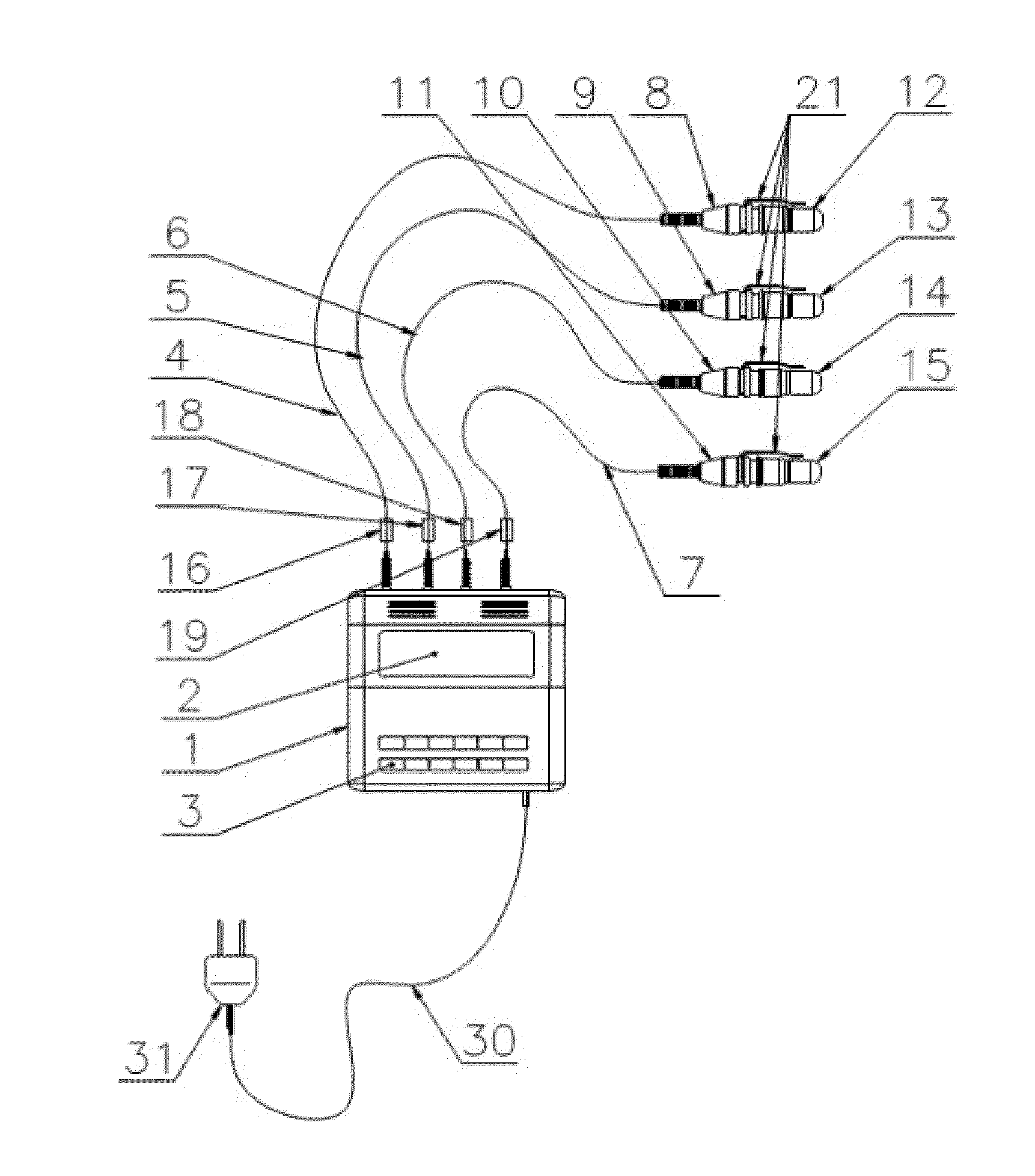 Device for stimulation of the brain by laser circularly or elliptically polarized light