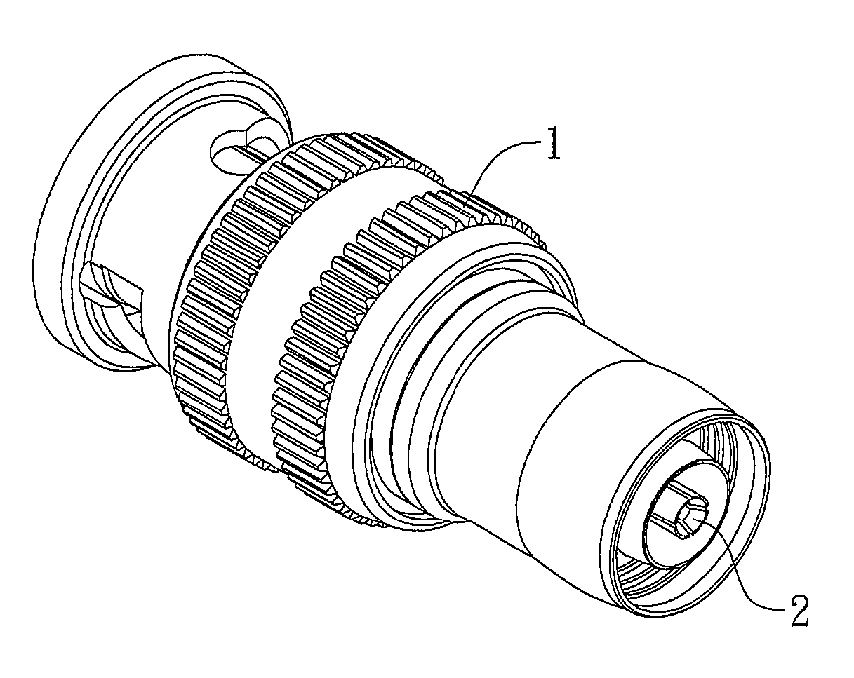 Connector structure for high-frequency transmission lines