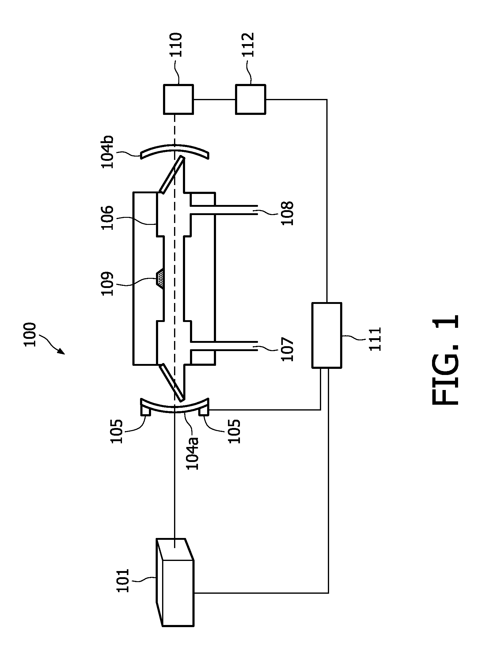 Stable photo acoustic trace gas detector with optical power enhancement cavity