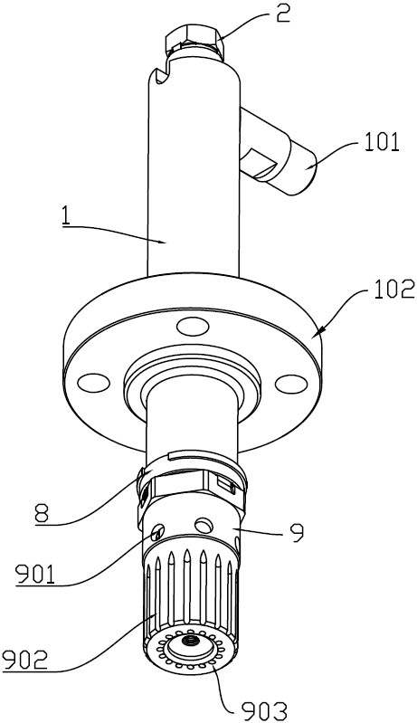 Single-inlet double-oil-way composite atomizing nozzle