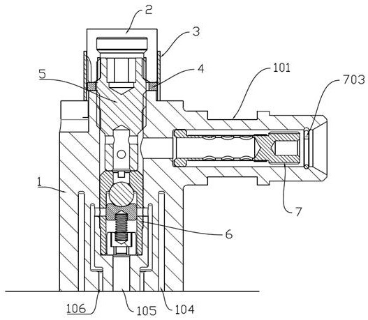 Single-inlet double-oil-way composite atomizing nozzle