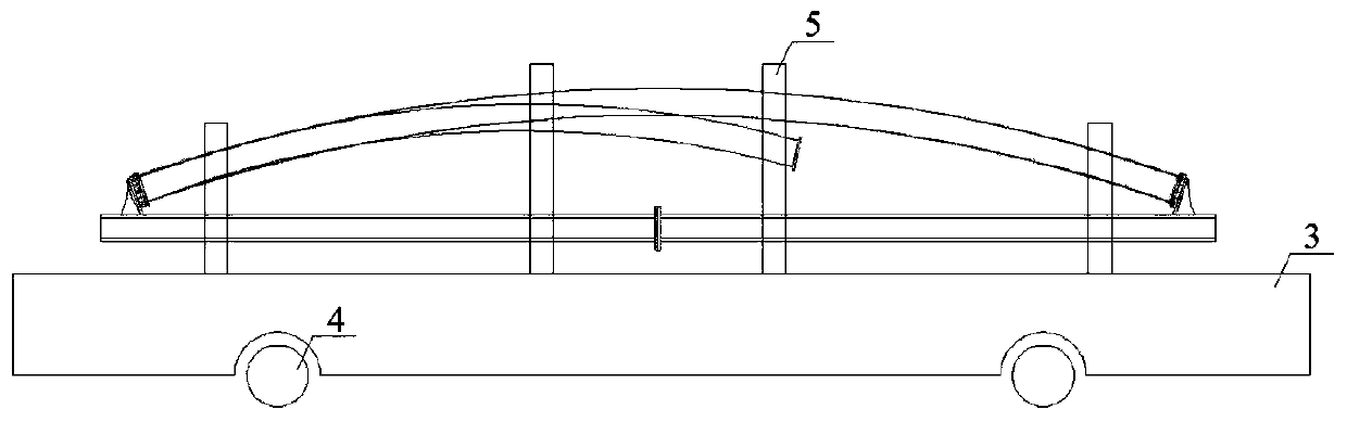 Tunnel arch frame prefabricated construction device and method