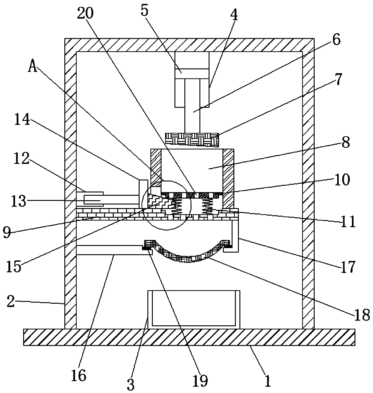 Oil pressing device for camellia seed oil production