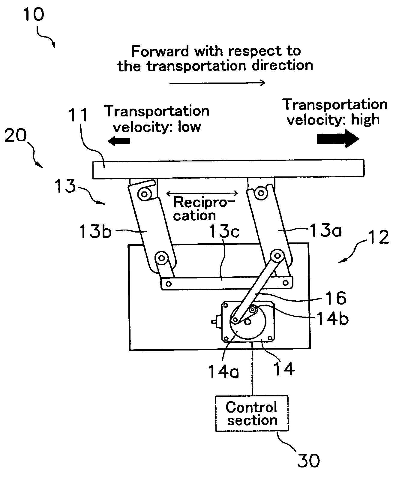 Transportation device and combinational weighing apparatus including the same