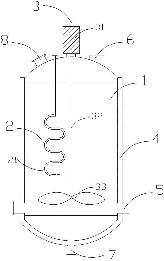 Three-in-one washing kettle for preparing chlorinated polyethylene