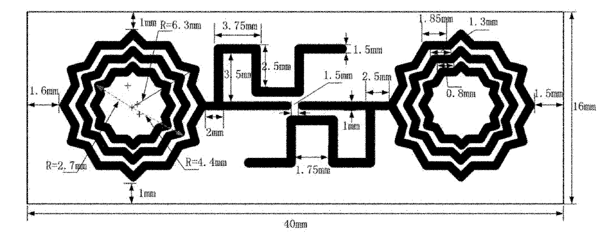 Three-frequency Koch fractal ring mirror image dipole antenna