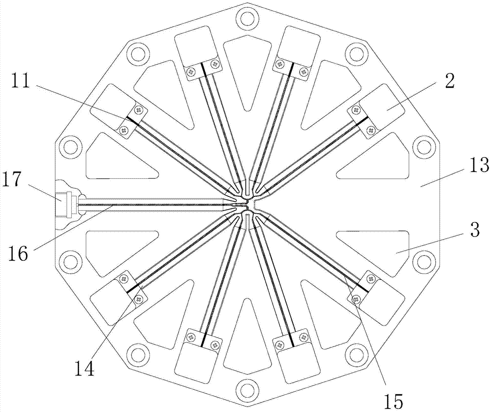Micro-strip multi-directional power divider/combiner based on flexible connection