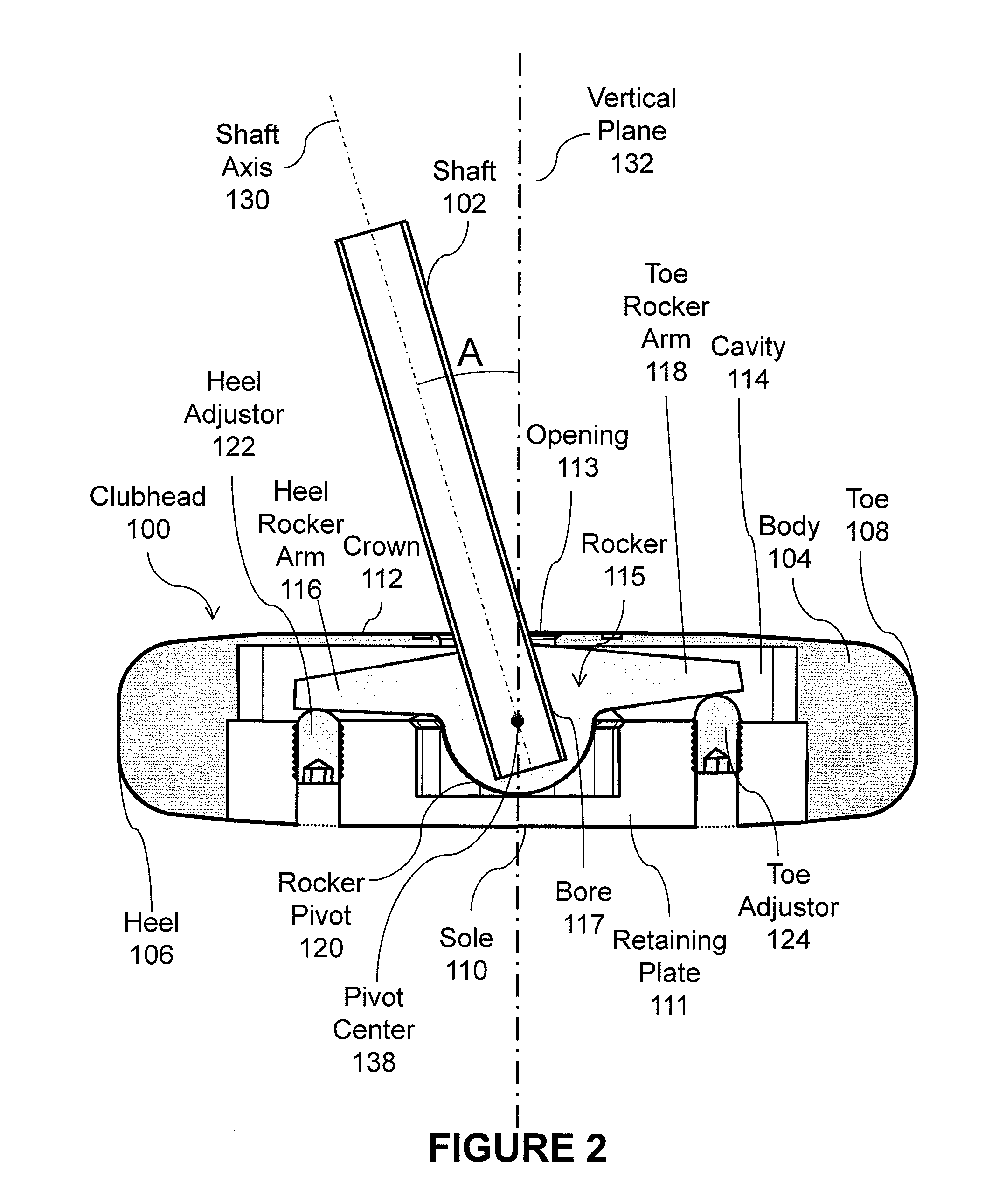 Golf putter with constrained adjustability