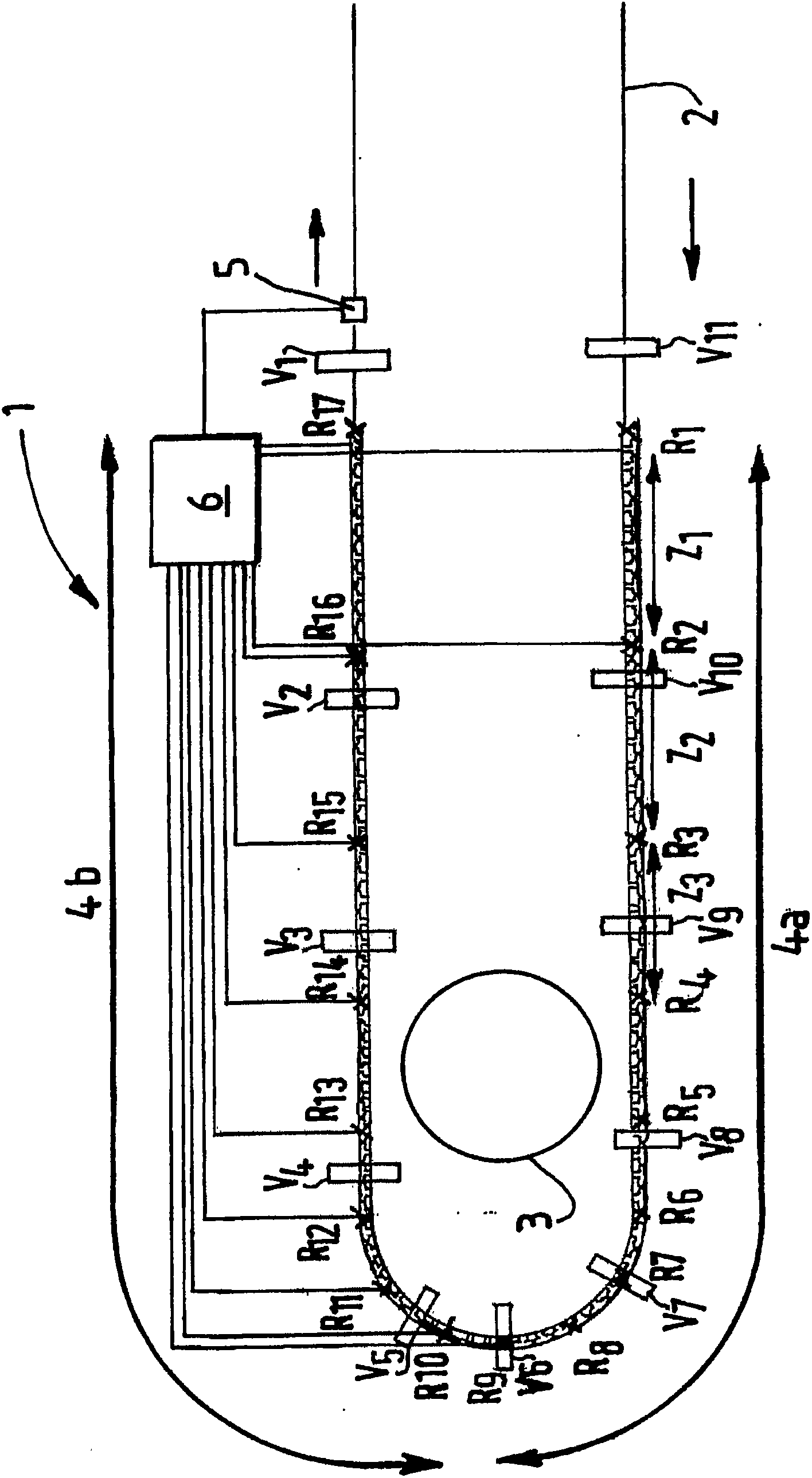 Method for controlling the progression of vehicle in cable transport equipment