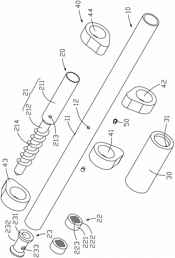 A camshaft assembly with oil and gas separation function