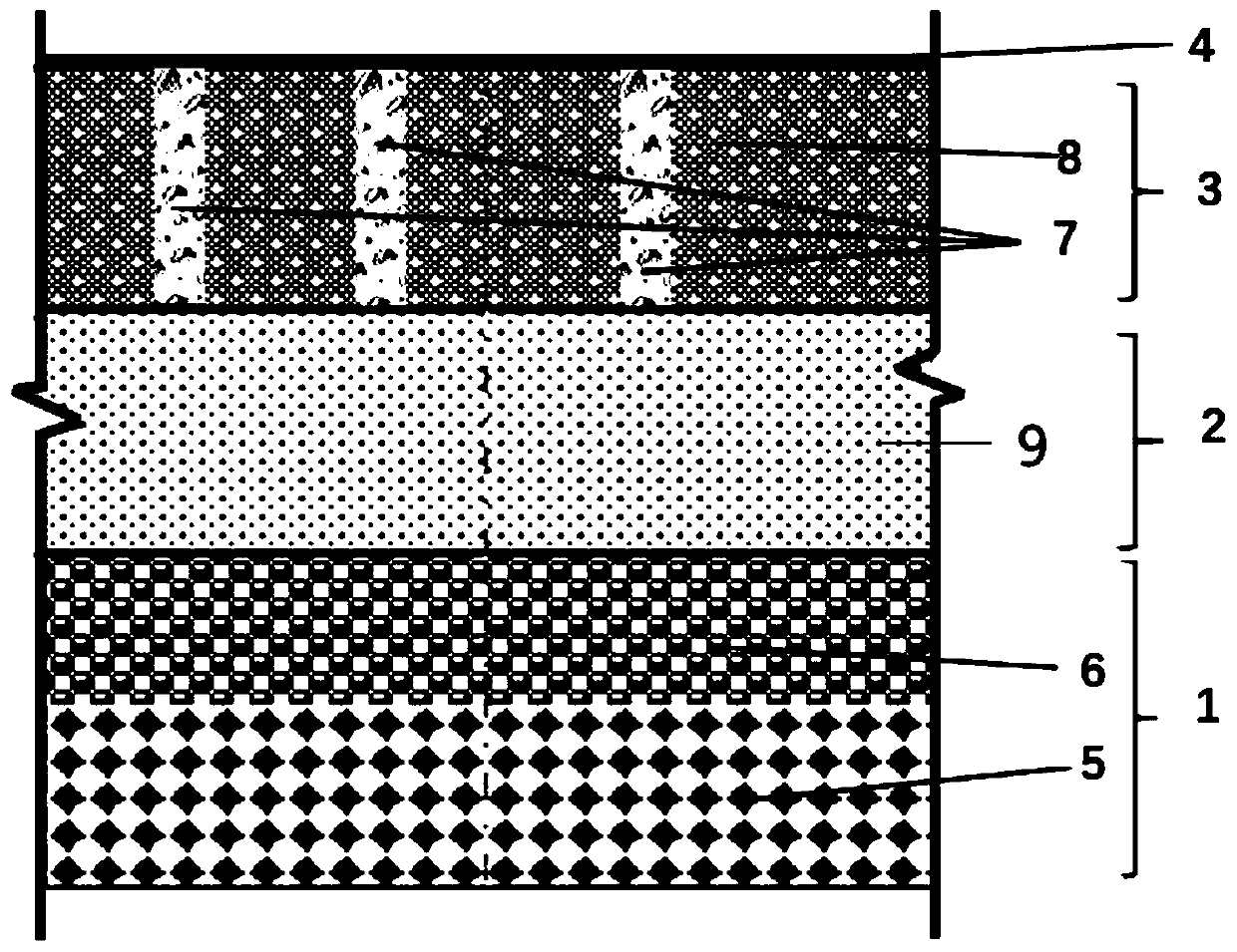 Light-emitting pervious concrete road based on recycled aggregate and construction method thereof