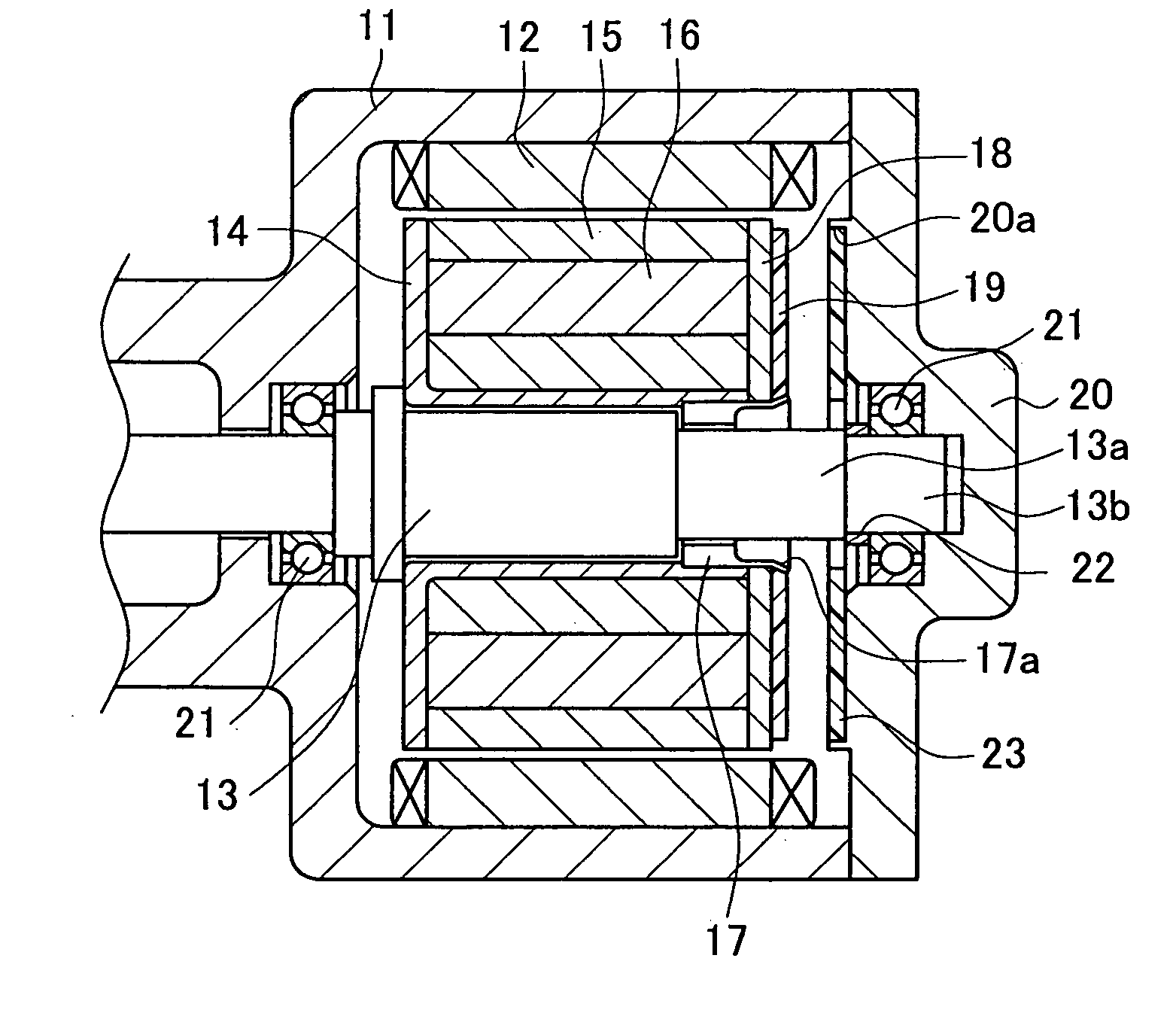 Motor structure with rotation detector