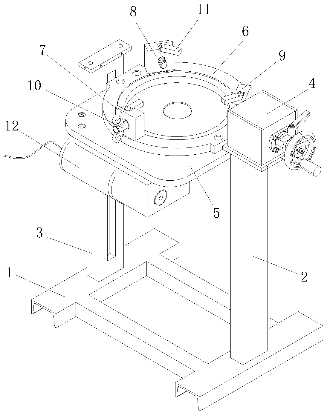 Fixed clamping device for machining gate valve sealing cover