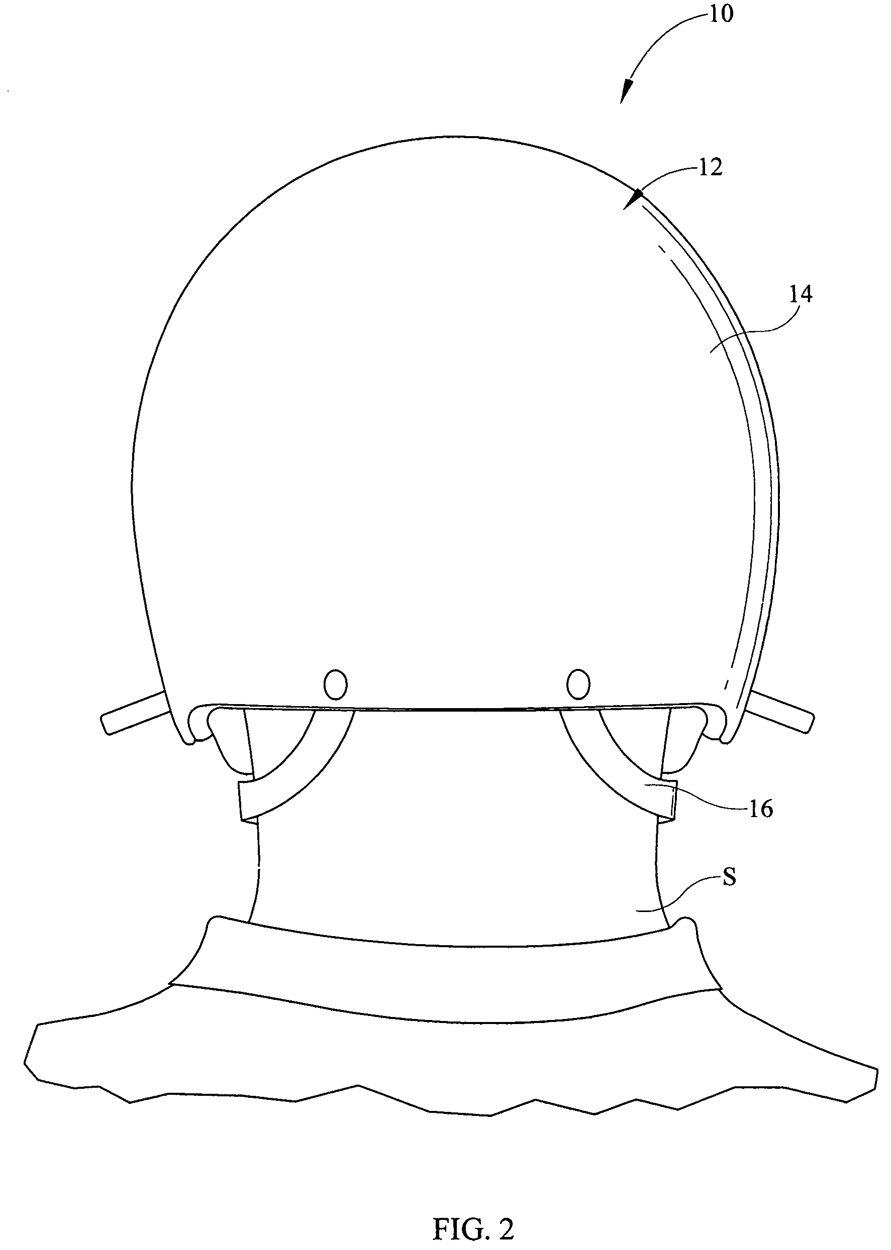 Protective head having impact force distribution