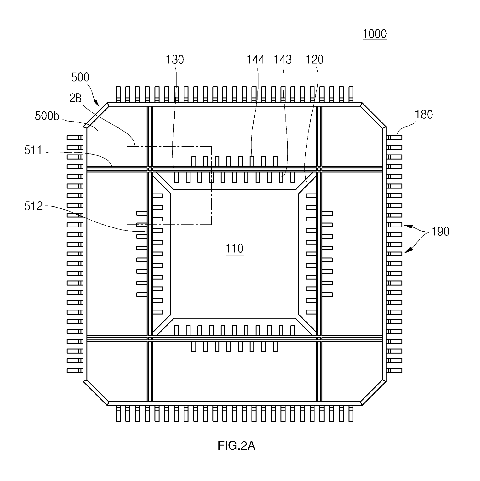 Semiconductor device with increased I/O leadframe including power bars