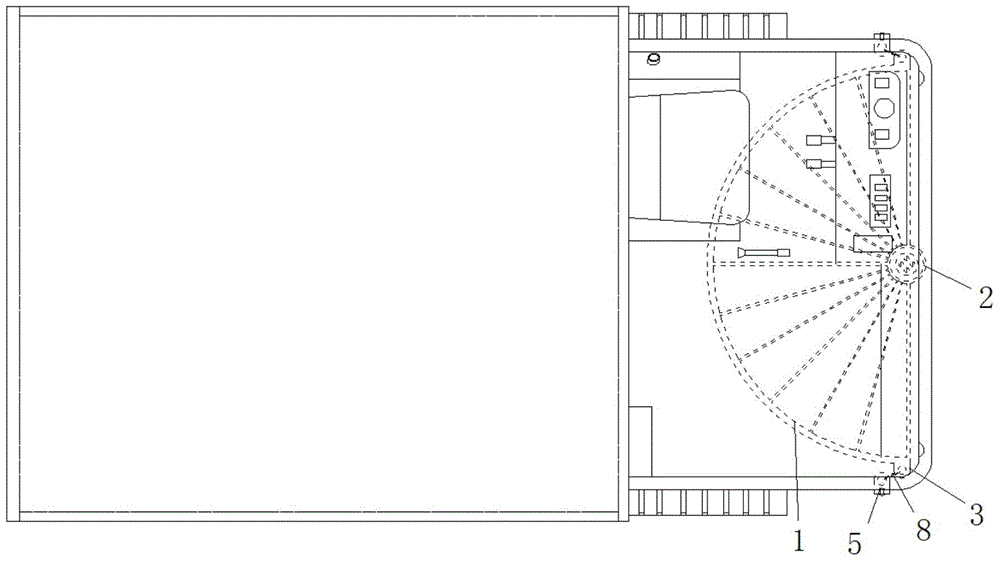 Device for regulating location of mass center of transfer trolley