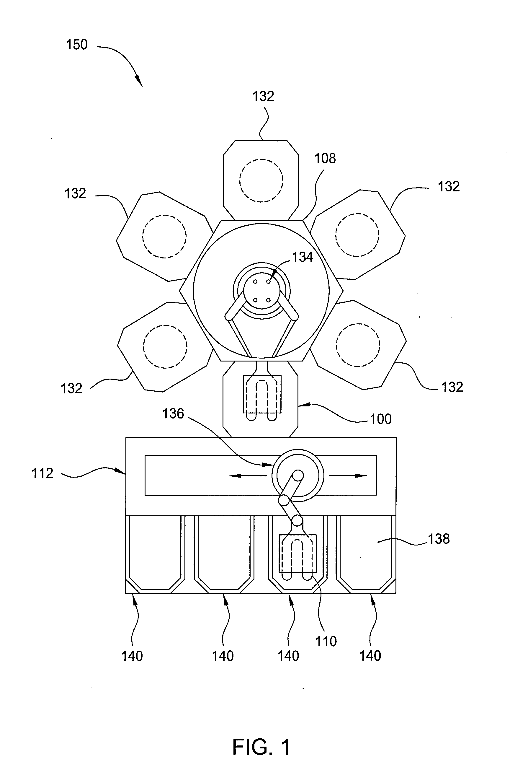 Load lock chamber for large area substrate processing system