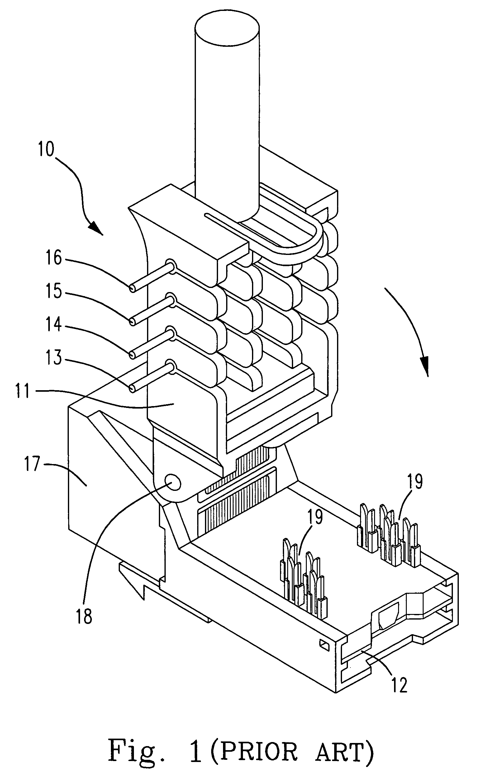 Structure and method for connecting conducting lines to terminals
