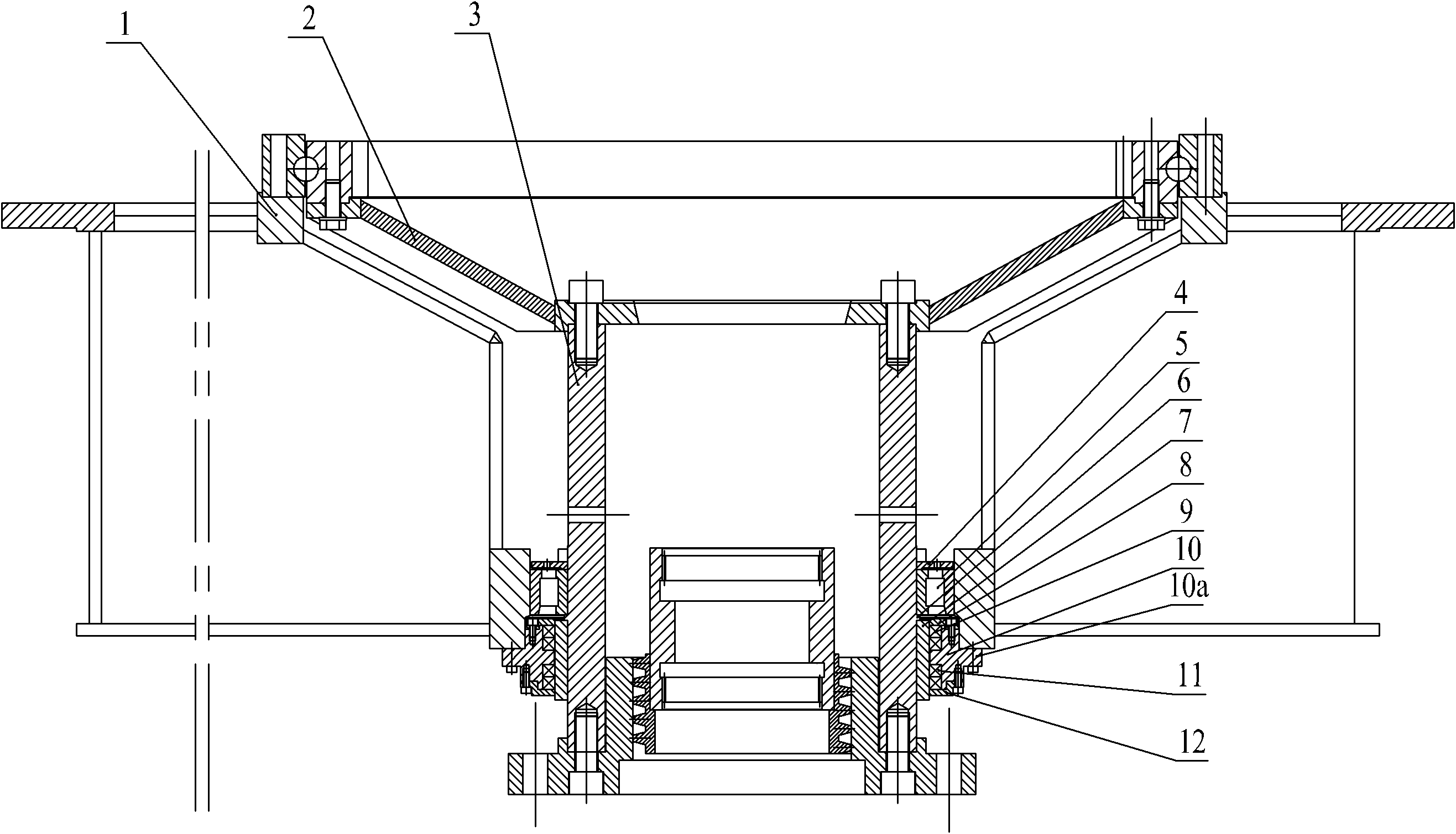 Rotary pipe hermetical installation structure of fully rotary steering oar