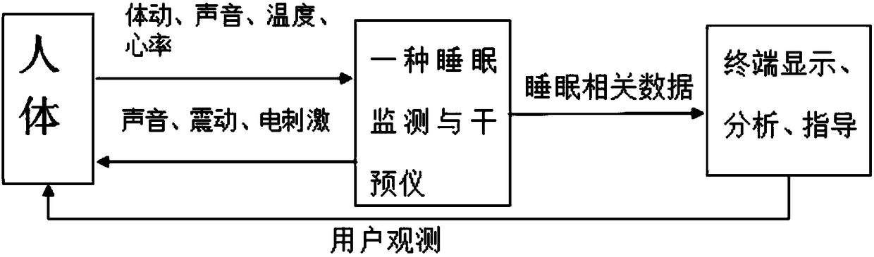 Sleep monitoring and interfering instrument