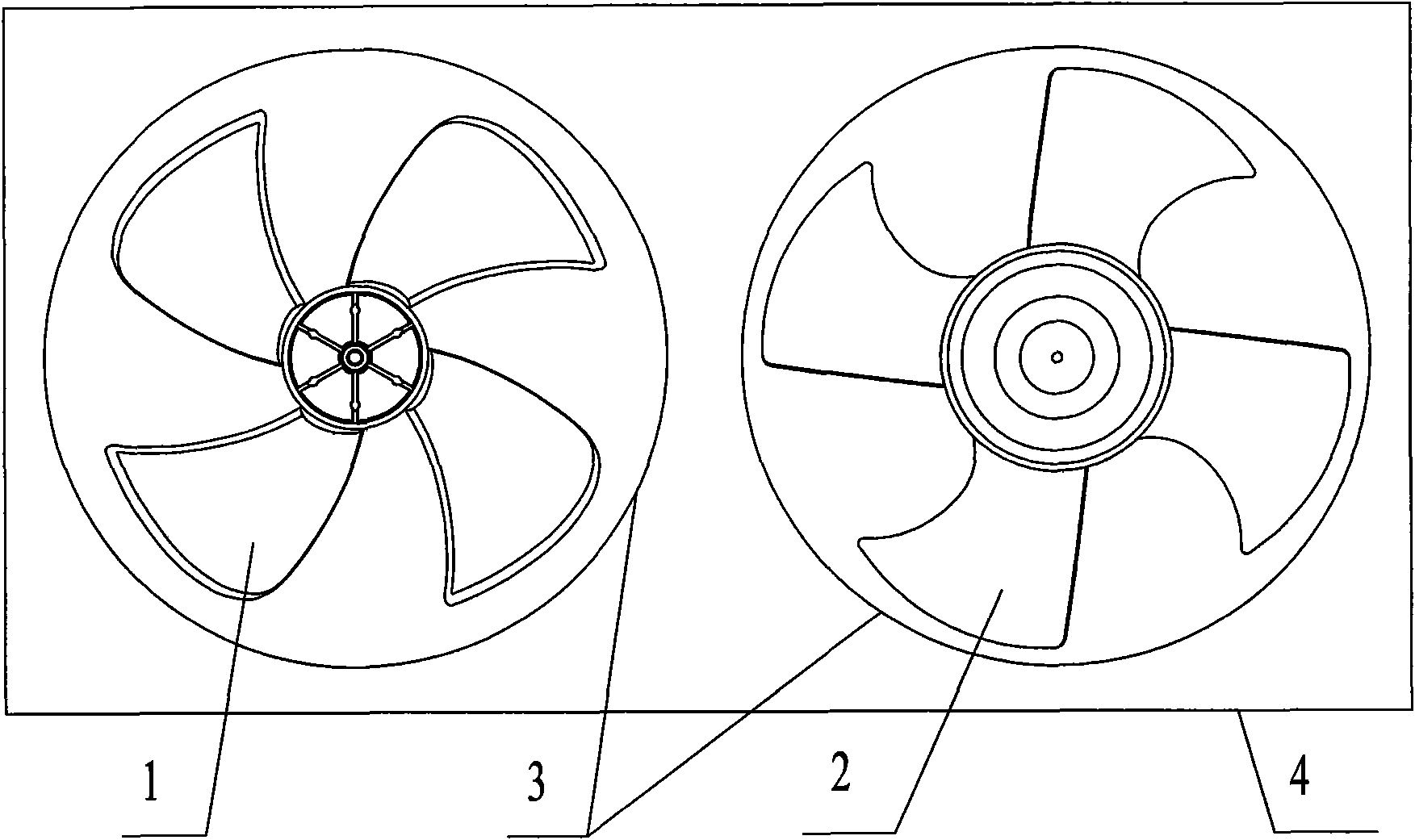Double axial-flow wind wheel system