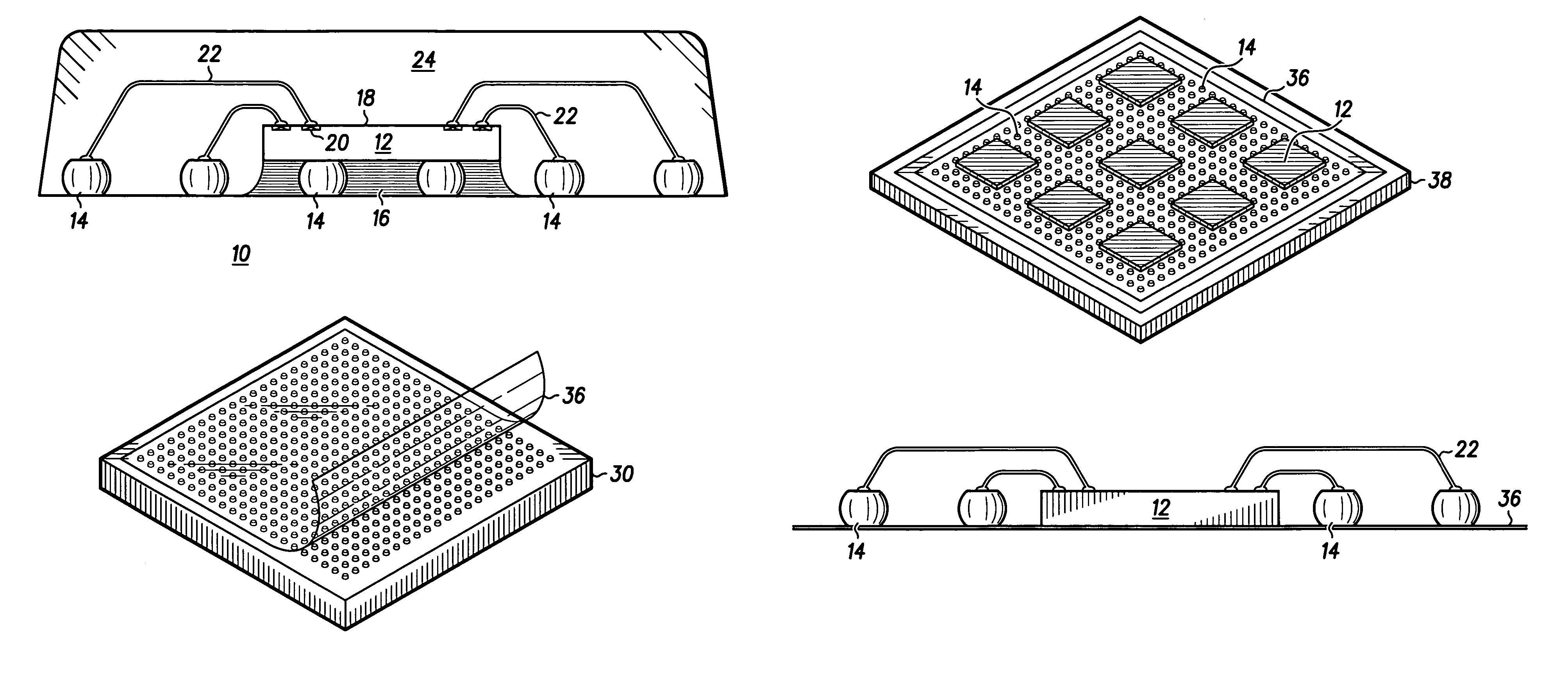 Method of forming land grid array packaged device