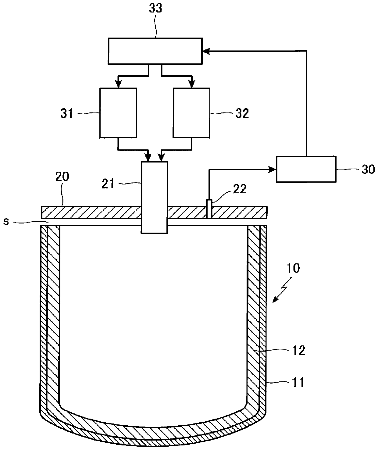 Heating device and heating method for interior of refractory material containers