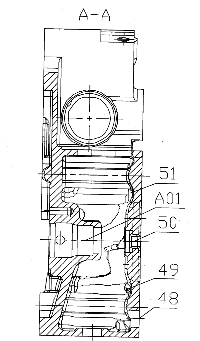 Air valve structure of overall cylinder cover of medium-power diesel engine