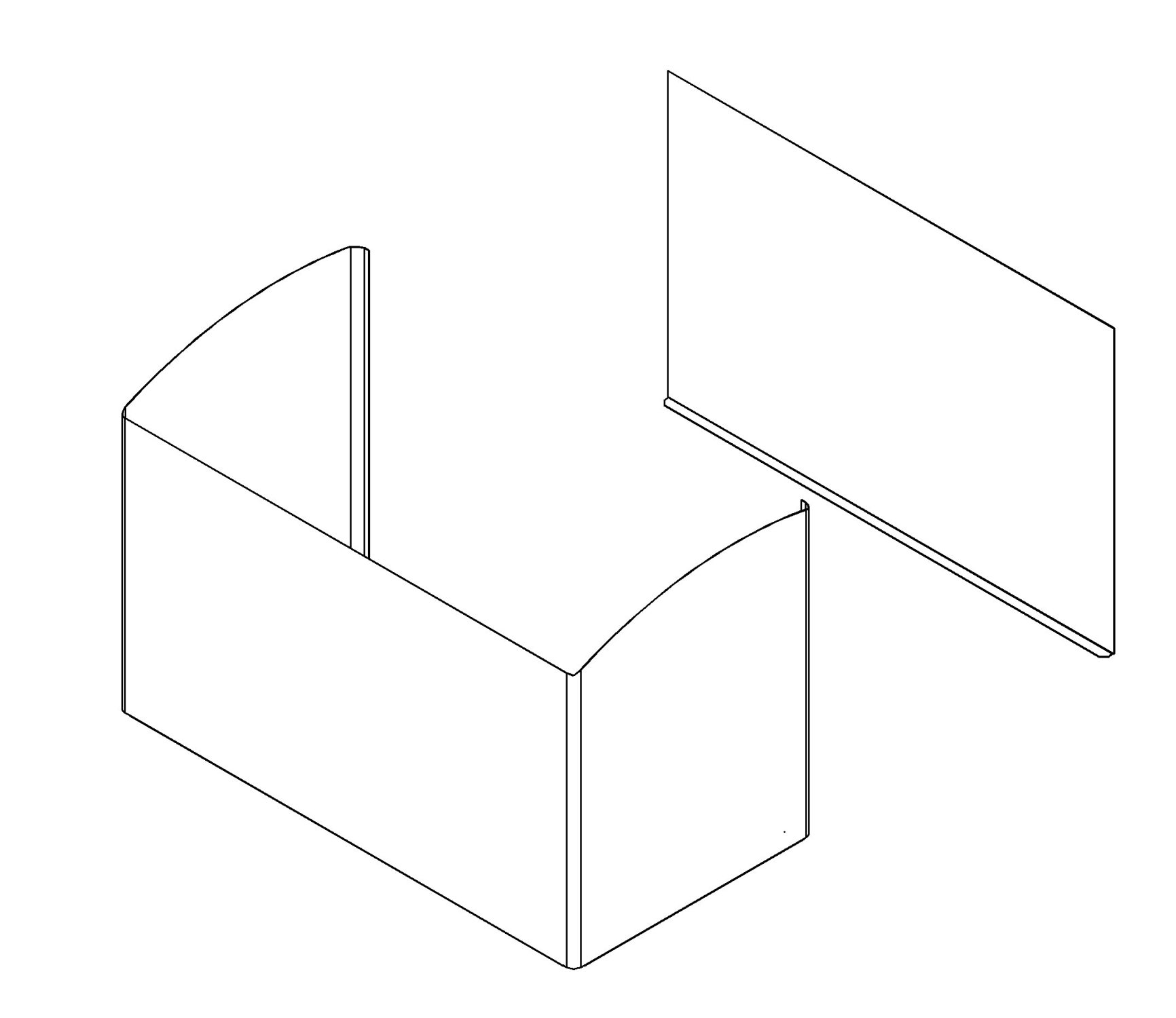 Processing method and device of metal shell brattice for cambered refrigerator