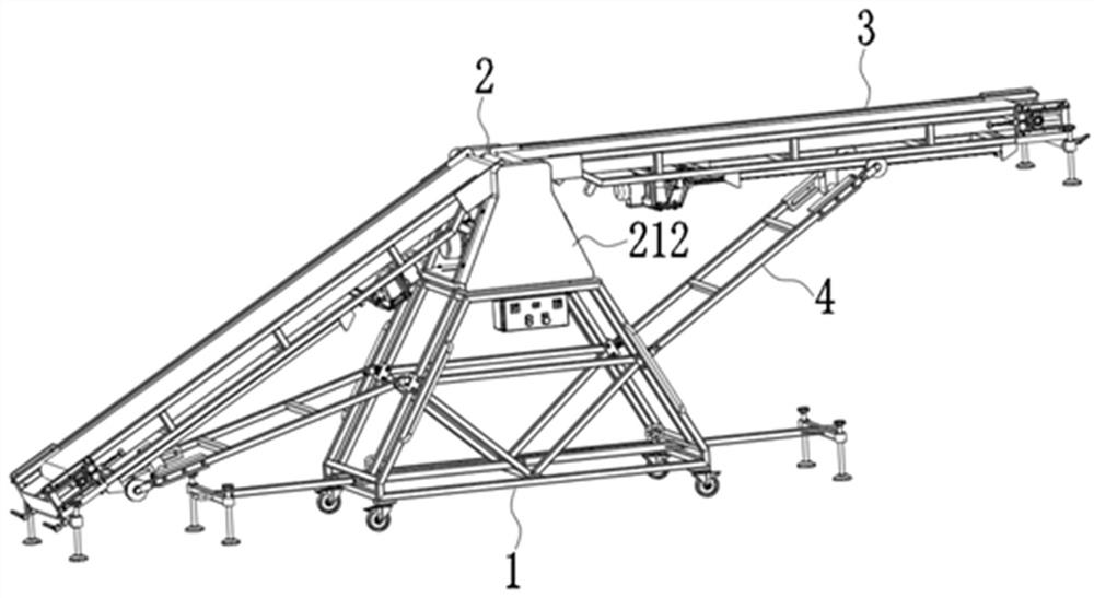 Multi-angle adjusting type belt conveyor