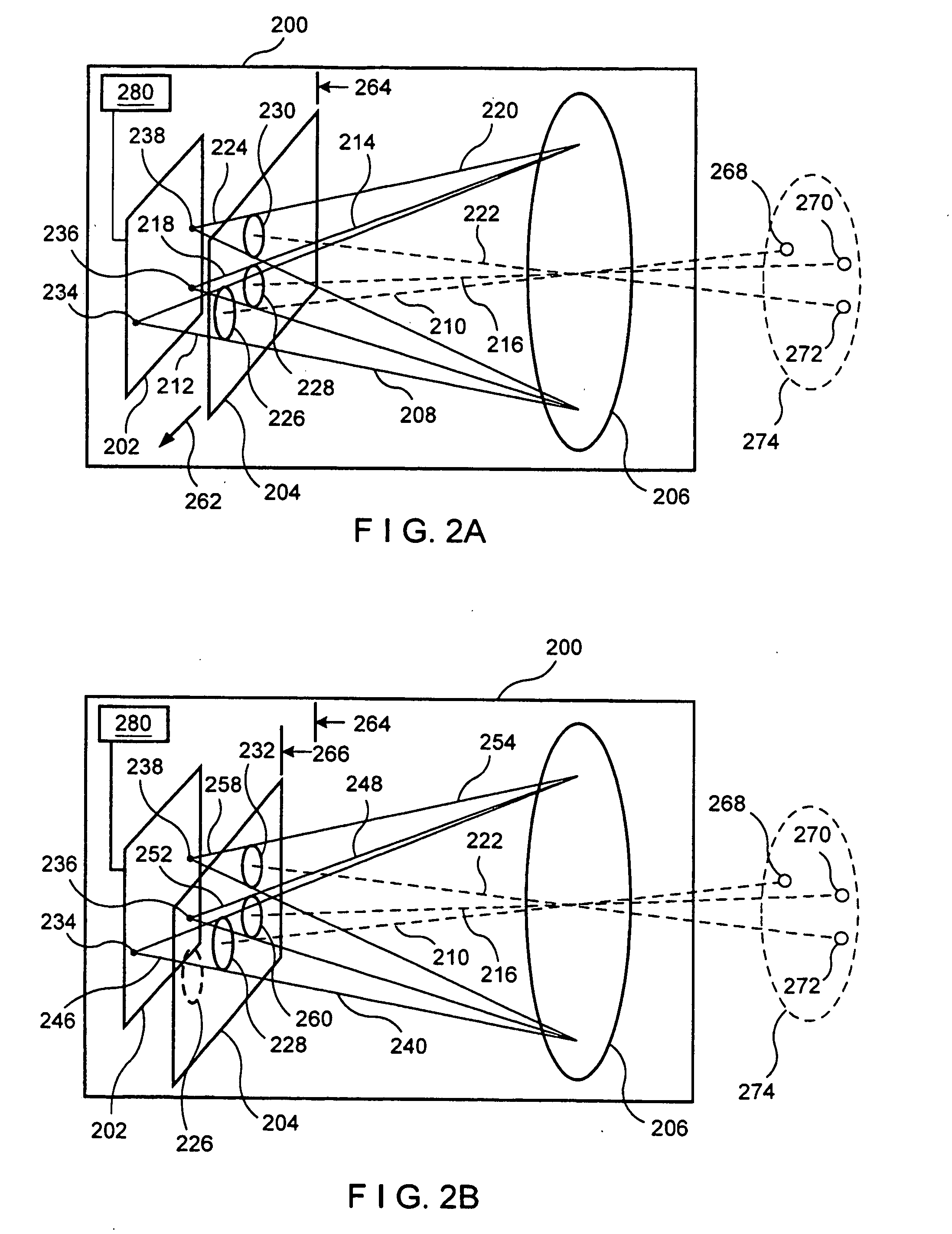 Method and apparatus for recording a sequence of images using a moving optical element