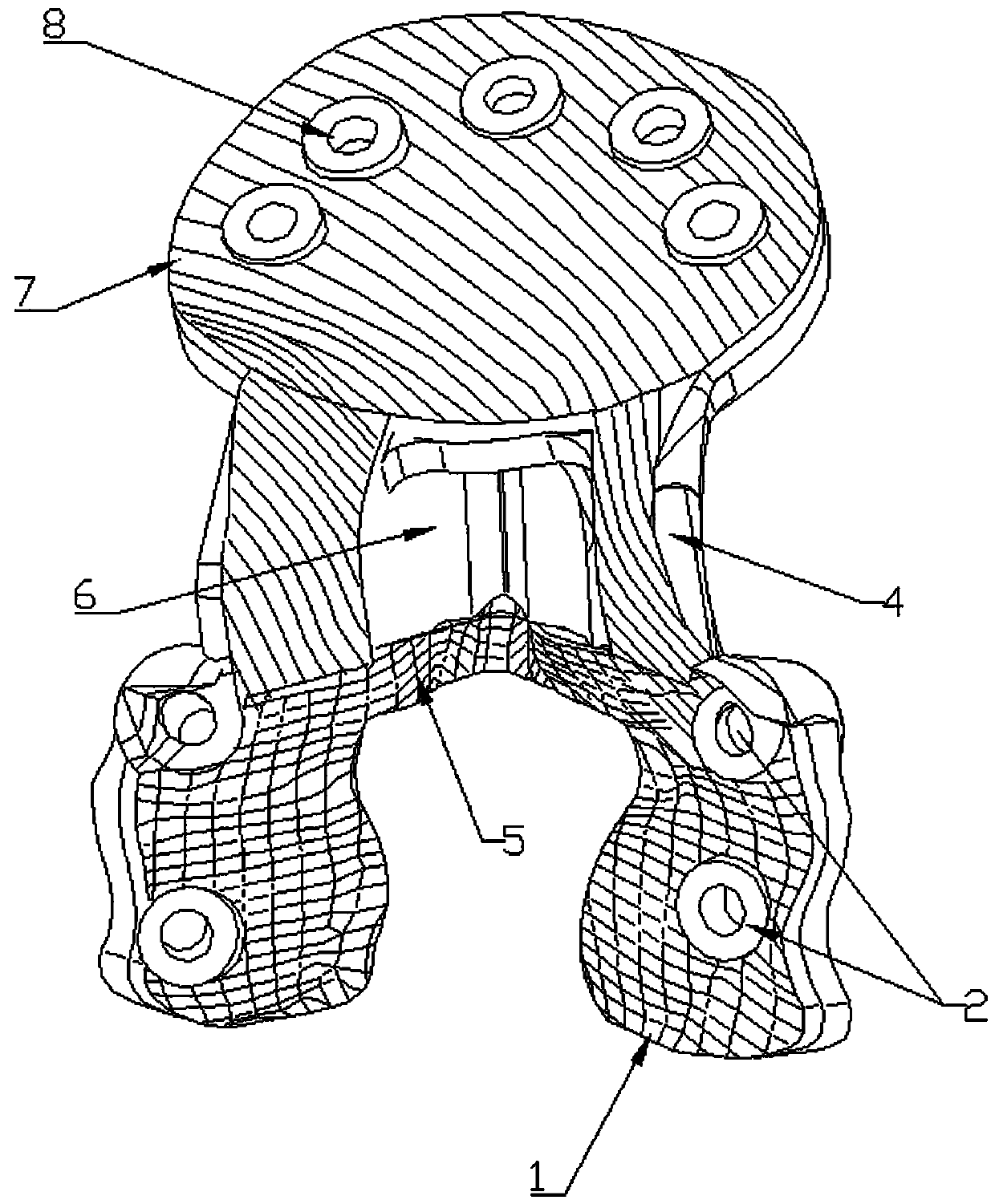 3D printing occipitocervical fusion fixing device