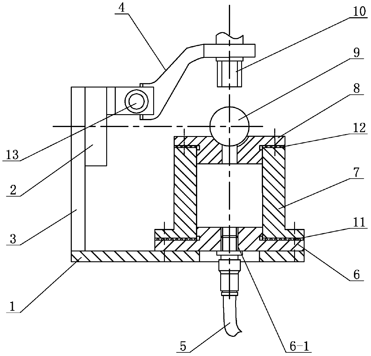 A device for detecting surface defects of bearing ball air floatation