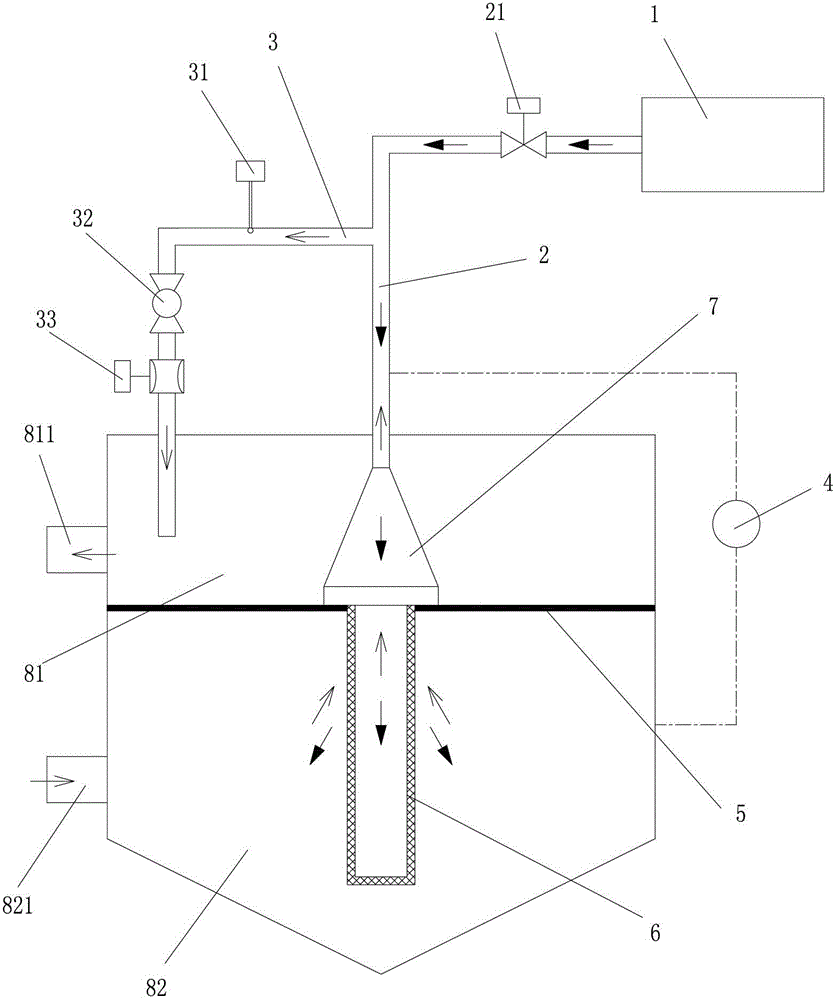 Pulse reverse blowing ash removal device of ceramic filter