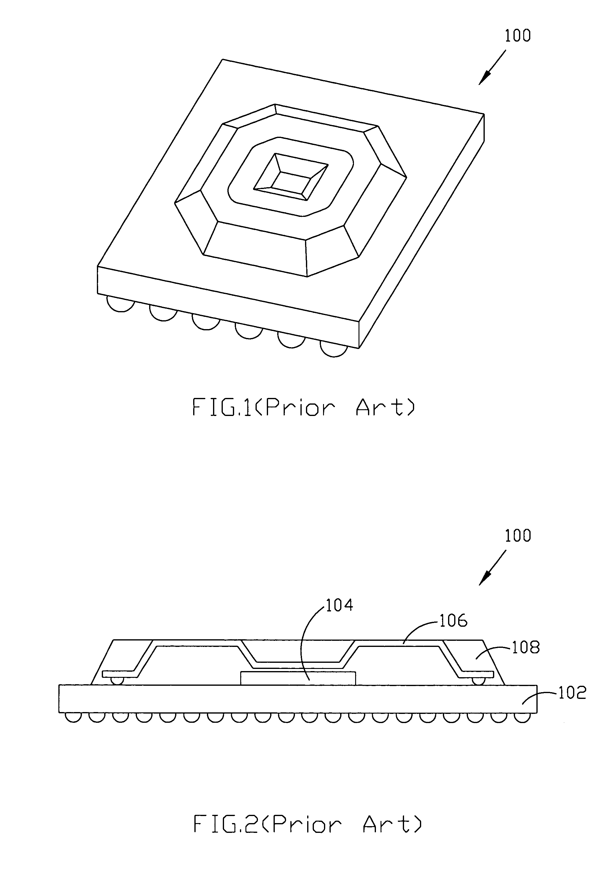 Ball grid array package with heat sink device