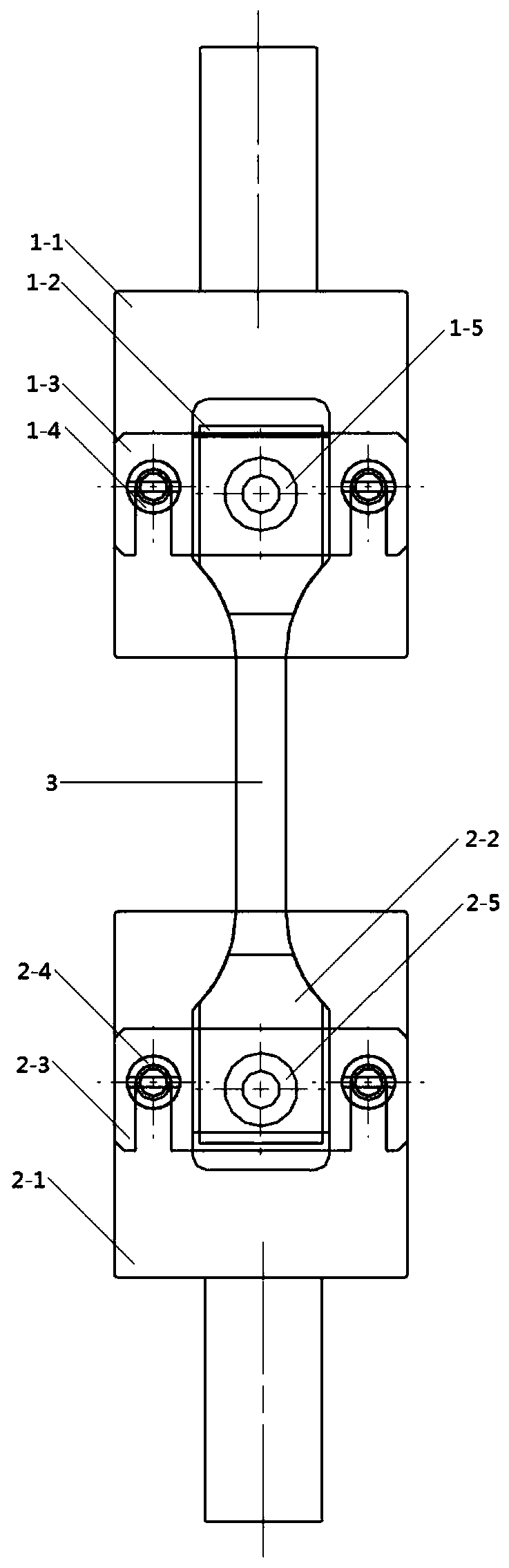 A fixture for high temperature tensile test of extremely low modulus composite material and its test method