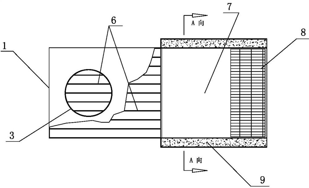 Low-nitrogen combustor with airflow in air-gas channel separated by corrugated plate and uniformly mixed alternately in same direction