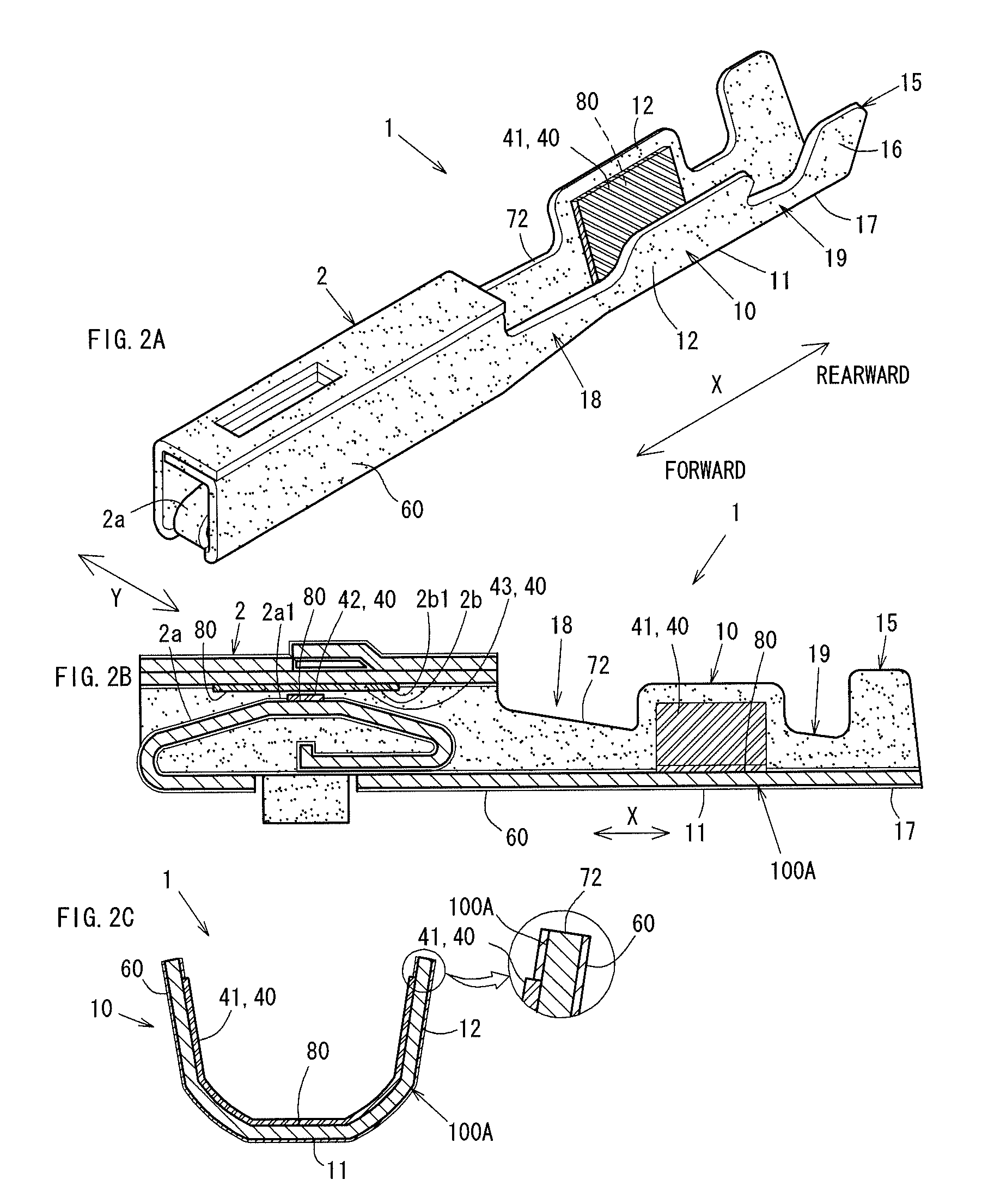 Crimp terminal, connection structural body and method for producing the same