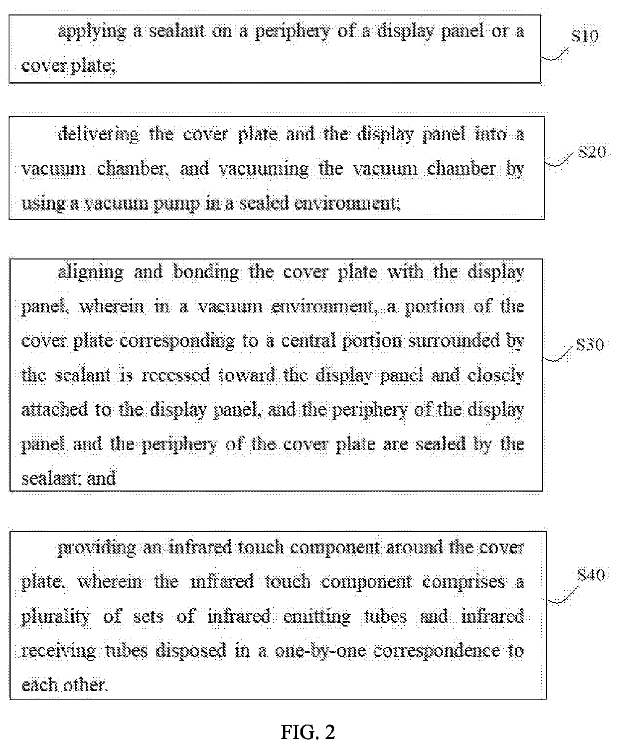 Infrared touch display device and method of fabricating same