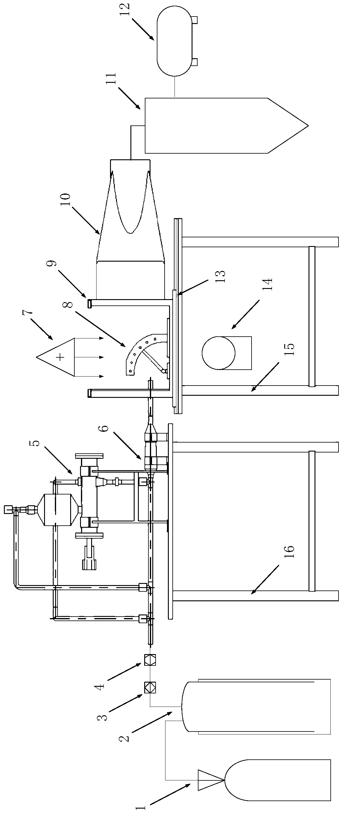 A continuous supersonic sand erosion test bench and test method