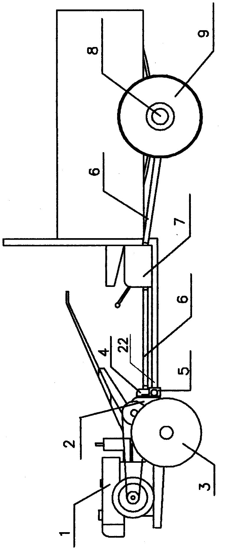 Transmission method capable of enabling rear wheels of walking tractor to drive