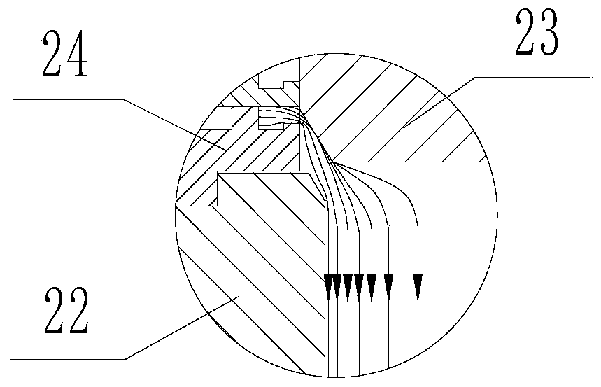 Washout-resistant sealing structure of regulating valve