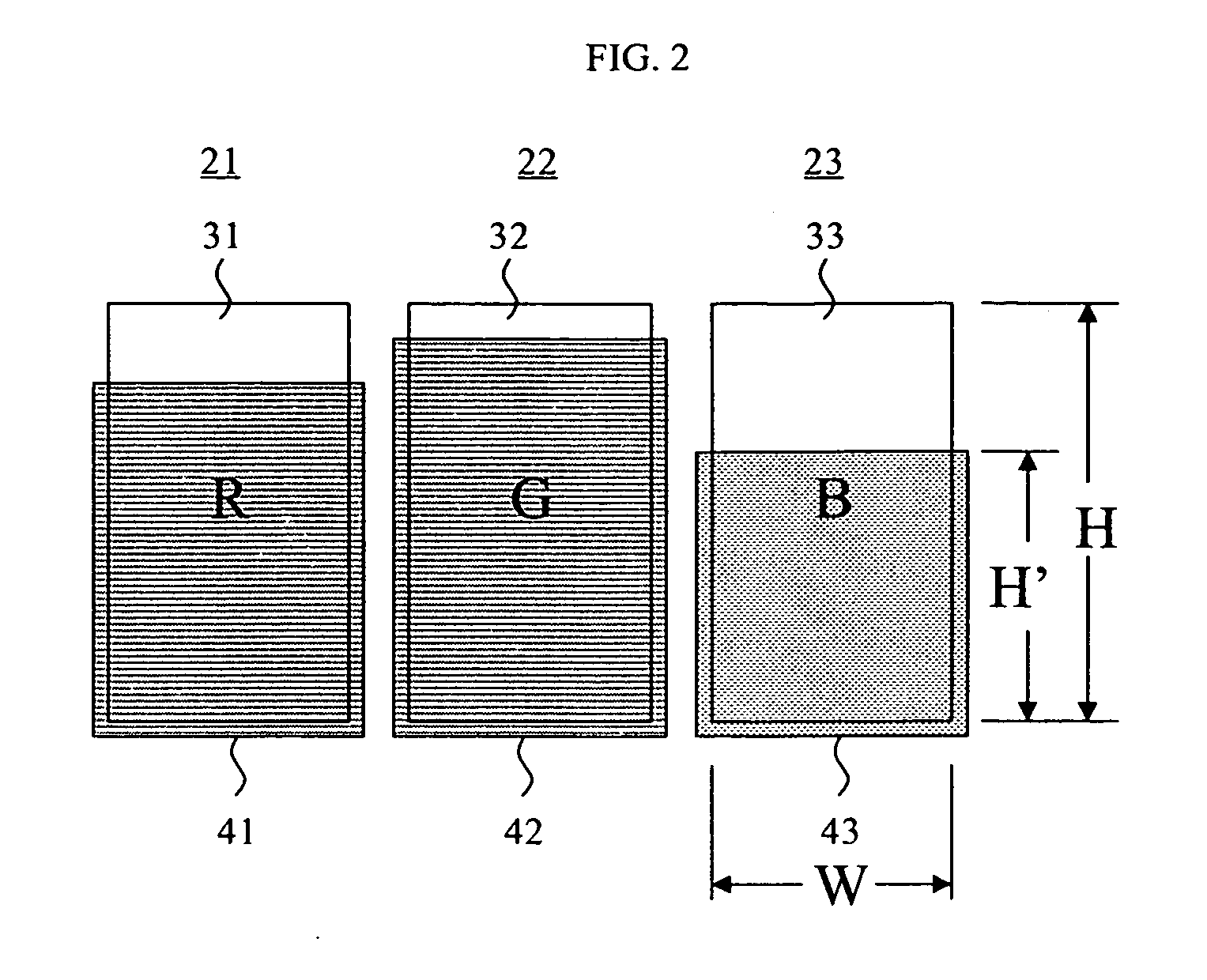 Oled microcavity subpixels and color filter elements