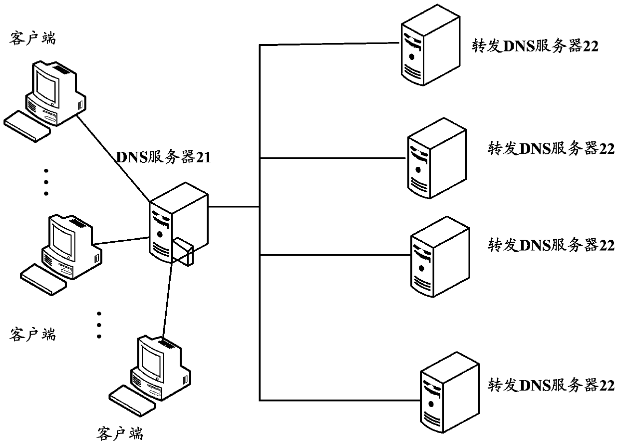 Domain name resolution method, dns server and domain name resolution system