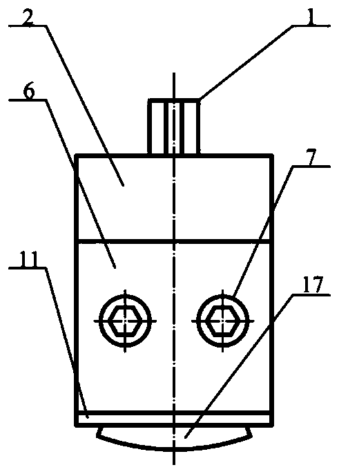 Adjustable clamp for piston ring-cylinder sleeve test piece reciprocating friction tests